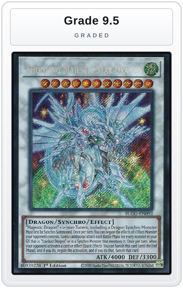 Graded - Shooting Majestic Star Dragon — Grade 9.5 graded overlay