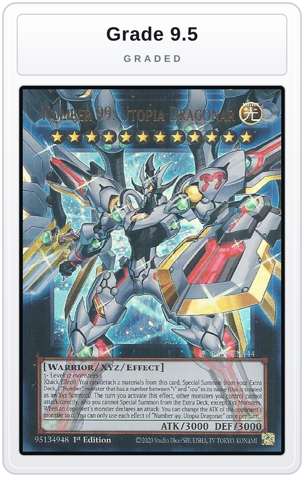 Graded - Number 99: Utopia Dragonar — Grade 9.5 graded overlay