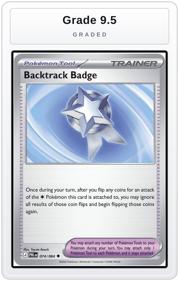 Graded - Backtrack Badge — Grade 9.5 graded overlay