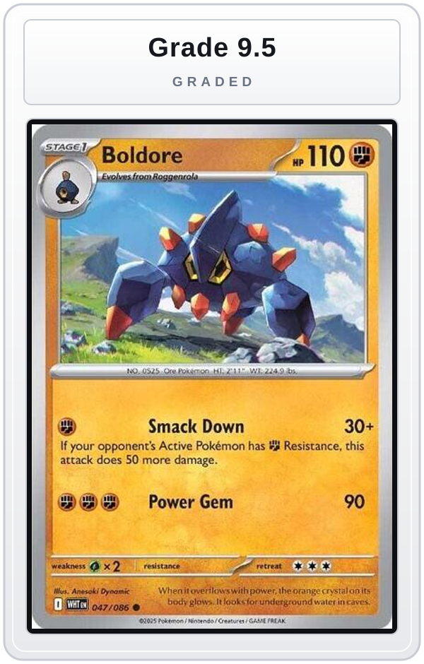 Graded - Boldore — Grade 9.5 graded overlay