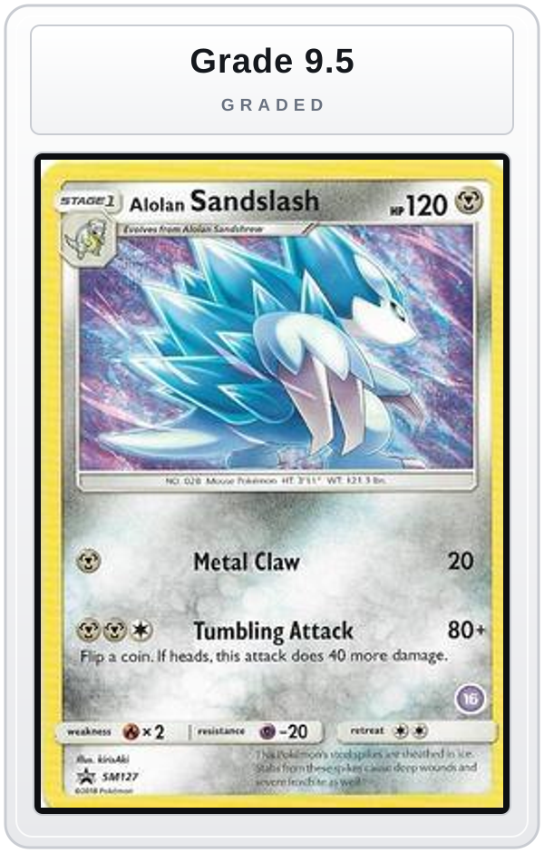 Graded - Alolan Sandslash (16) — Grade 9.5 graded overlay