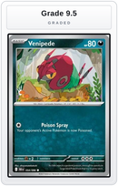 Graded - Venipede — Grade 9.5 graded overlay