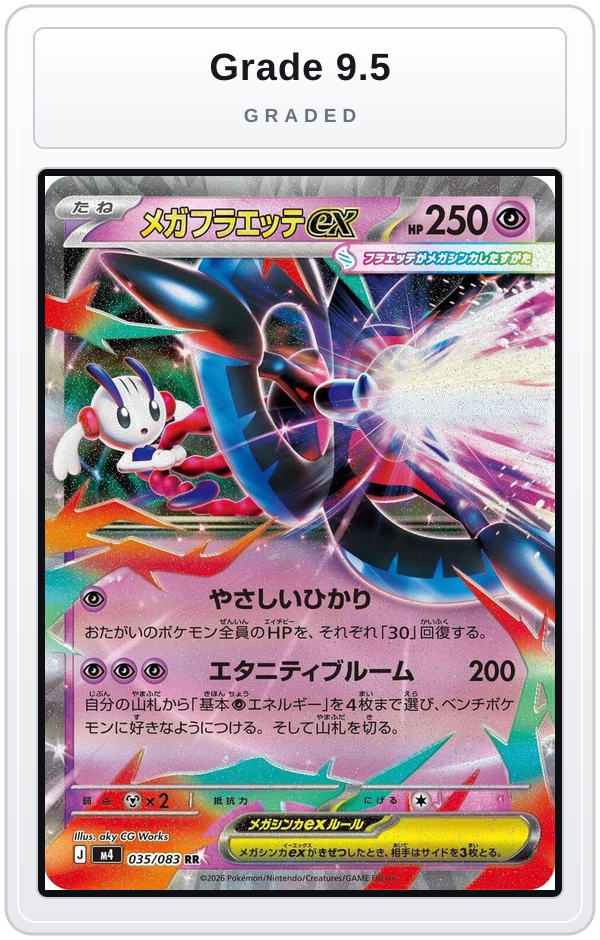 Graded - Mega Floette ex - 035/083 — Grade 9.5 graded overlay