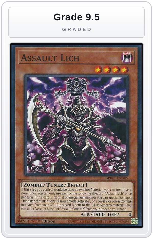 Graded - Assault Lich — Grade 9.5 graded overlay