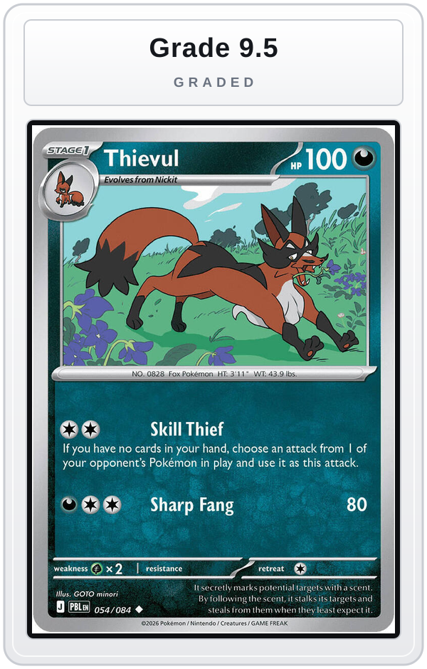 Graded - Thievul - 054/084 — Grade 9.5 graded overlay