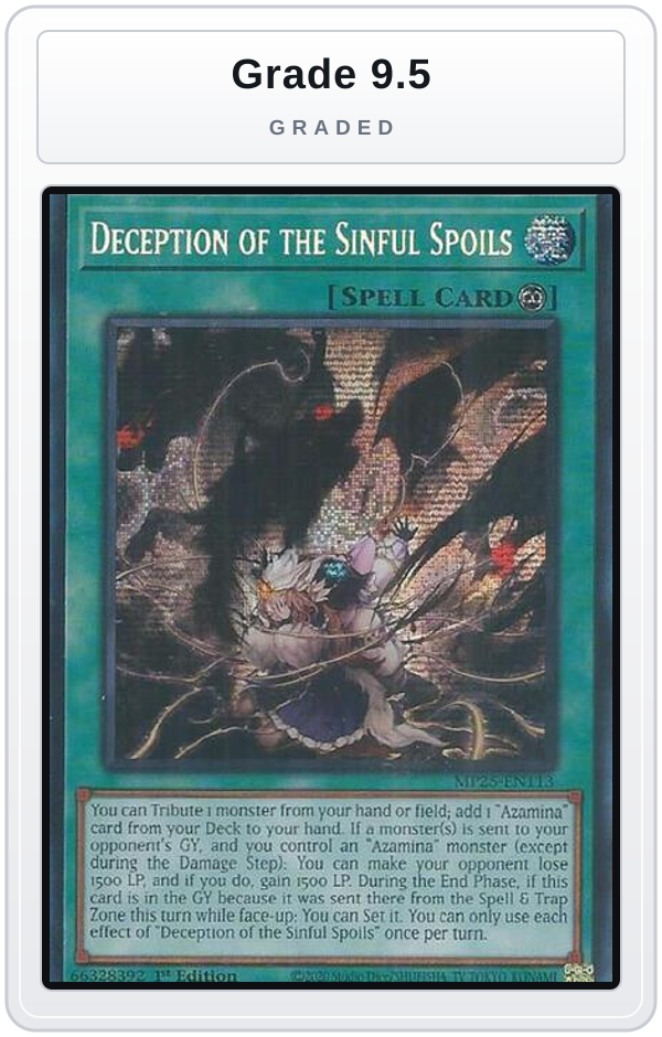 Graded - Deception of the Sinful Spoils — Grade 9.5 graded overlay