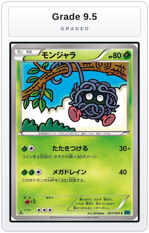 Graded - Tangela — Grade 9.5 graded overlay