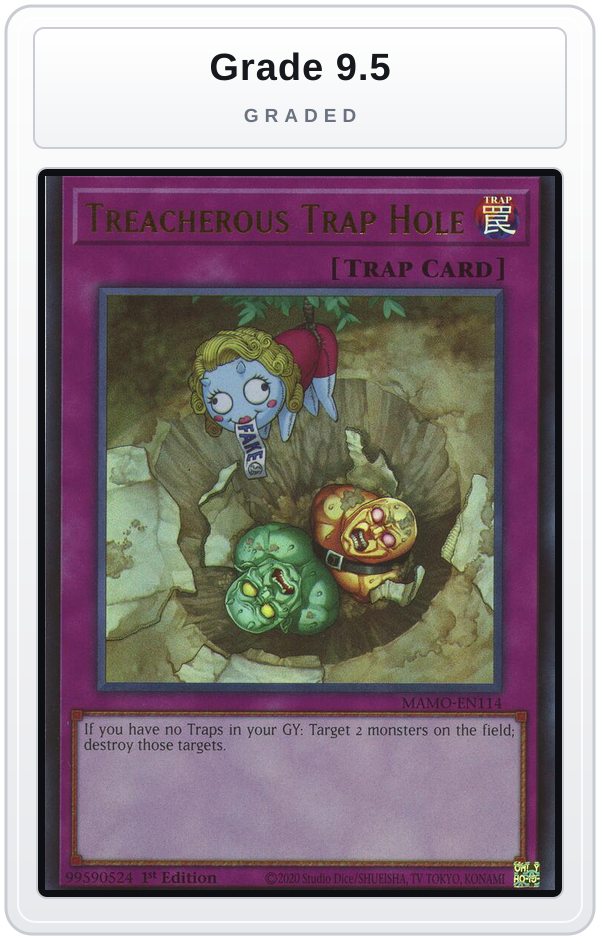 Graded - Treacherous Trap Hole — Grade 9.5 graded overlay