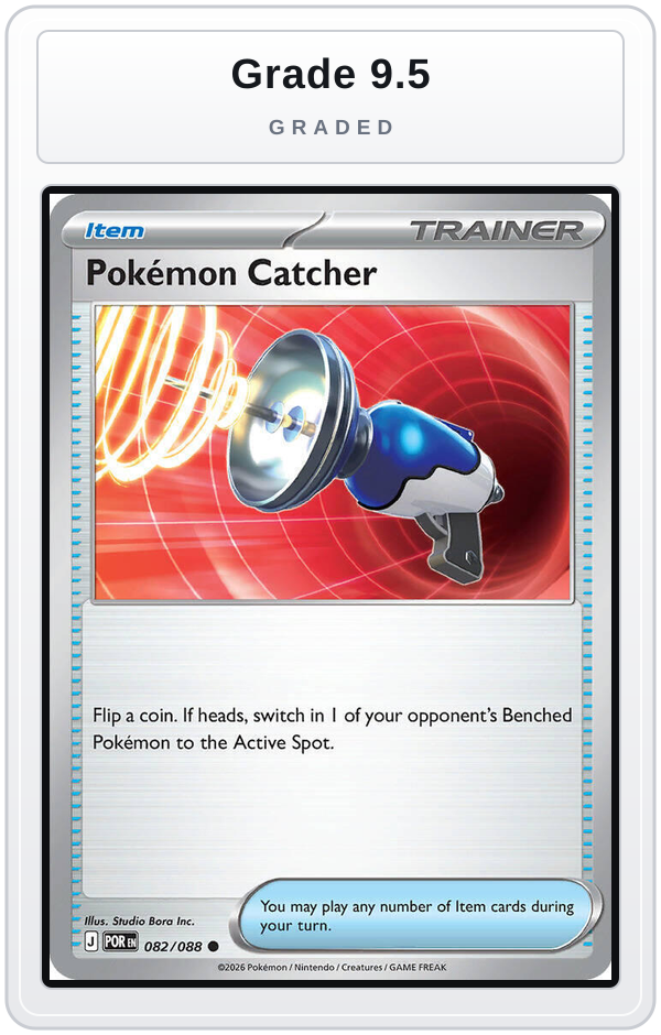 Graded - Pokemon Catcher — Grade 9.5 graded overlay