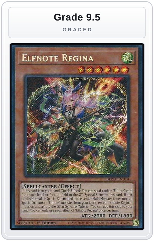 Graded - Elfnote Regina — Grade 9.5 graded overlay