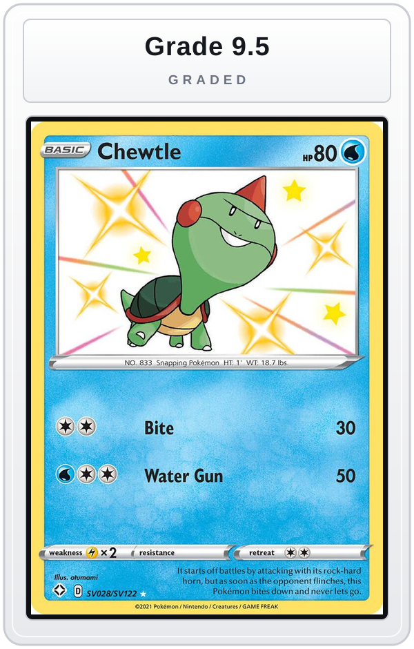Graded - Chewtle — Grade 9.5 graded overlay