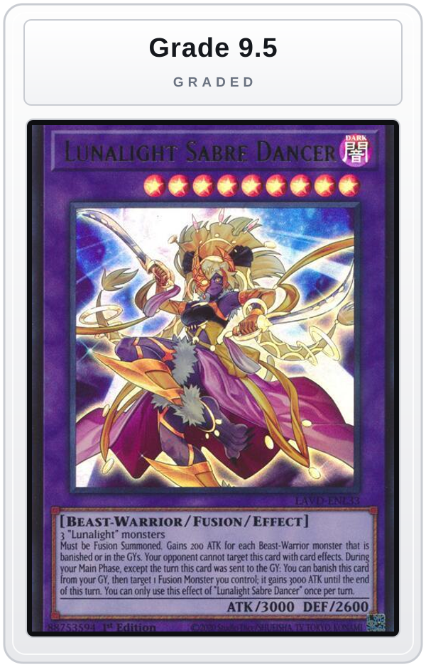 Graded - Lunalight Sabre Dancer — Grade 9.5 graded overlay