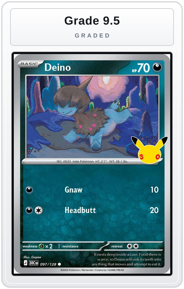 Graded - Deino — Grade 9.5 graded overlay