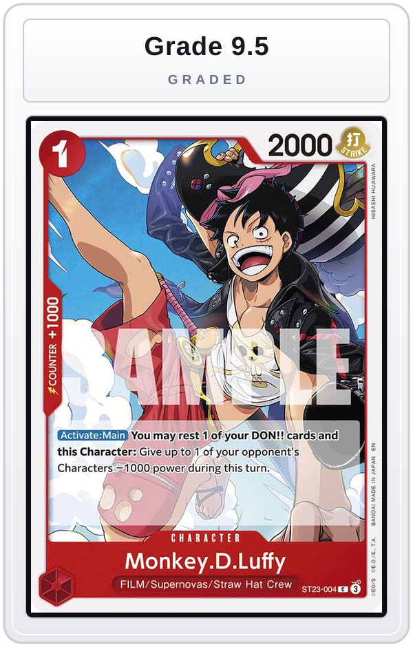 Graded - Monkey.D.Luffy — Grade 9.5 graded overlay