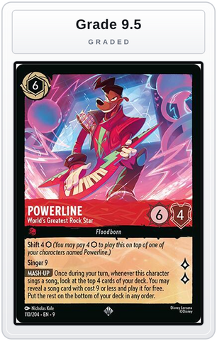 Graded - Powerline - World's Greatest Rock Star — Grade 9.5 graded overlay