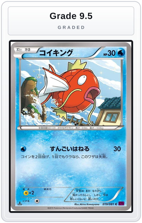 Graded - Magikarp — Grade 9.5 graded overlay