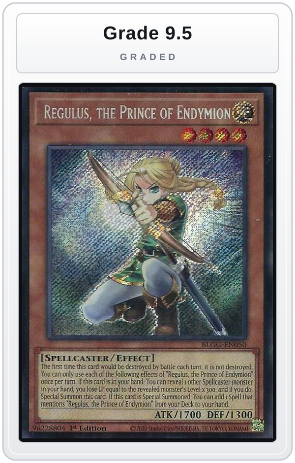 Graded - Regulus, the Prince of Endymion — Grade 9.5 graded overlay