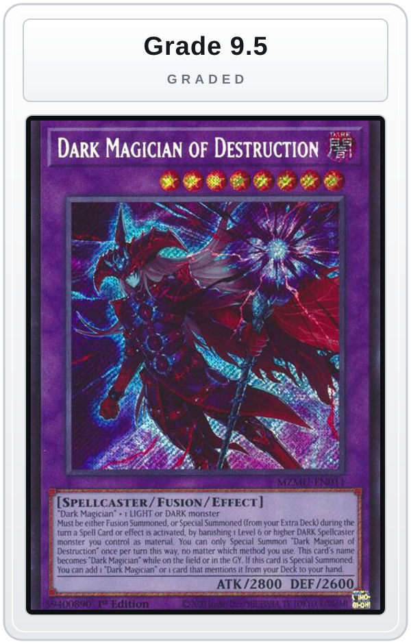 Graded - Dark Magician of Destruction — Grade 9.5 graded overlay