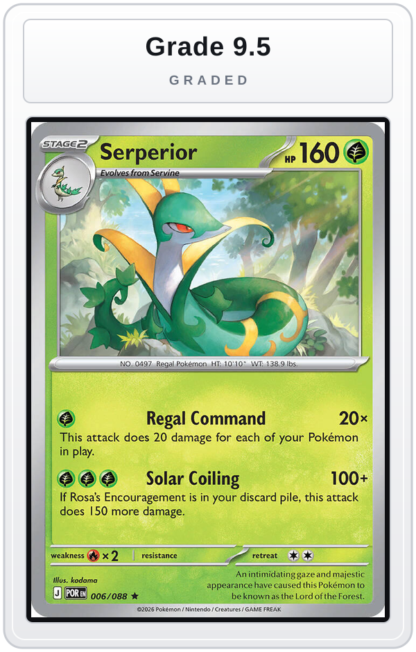 Graded - Serperior — Grade 9.5 graded overlay