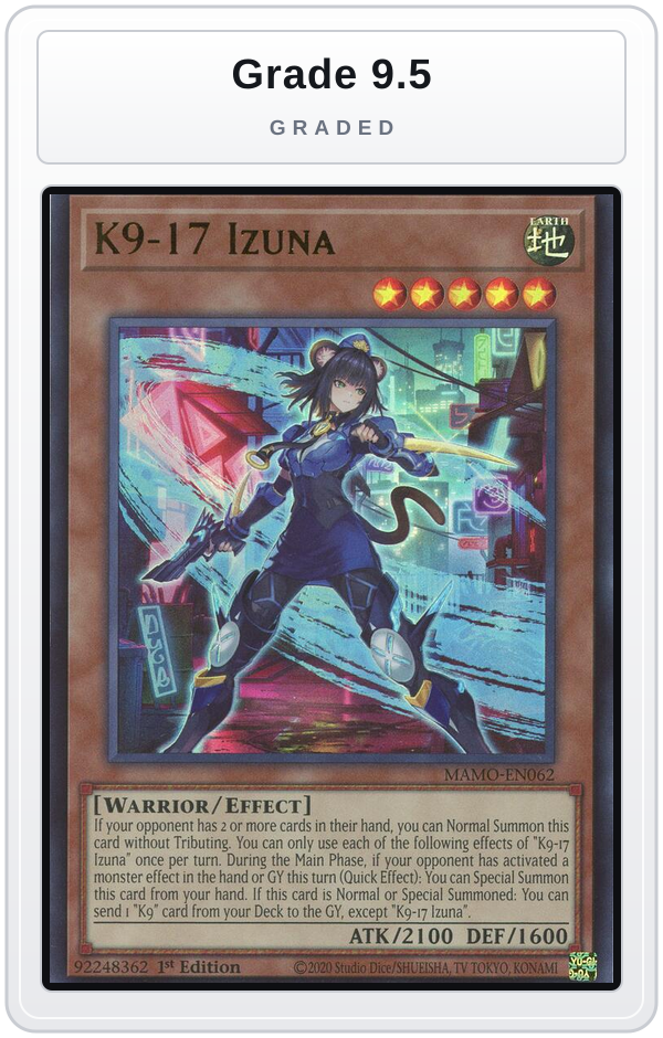 Graded - K9-17 Izuna — Grade 9.5 graded overlay