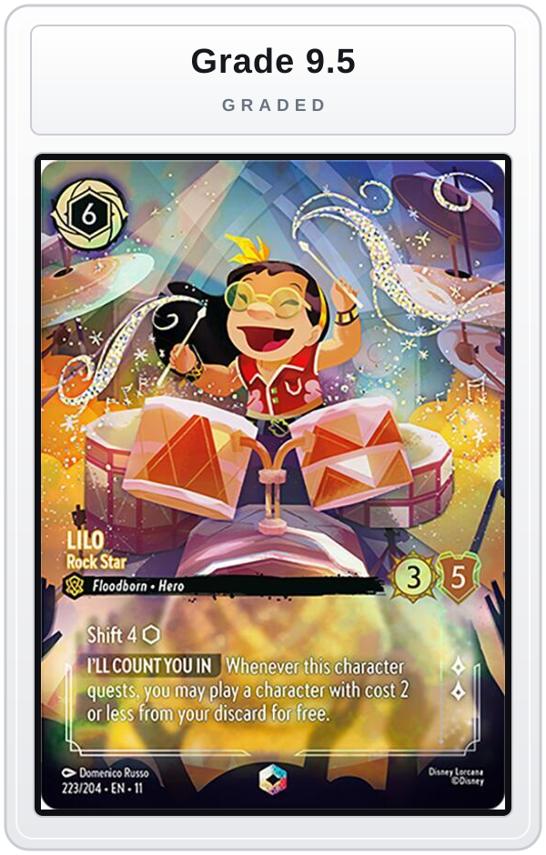 Graded - Lilo - Rock Star (Enchanted) — Grade 9.5 graded overlay
