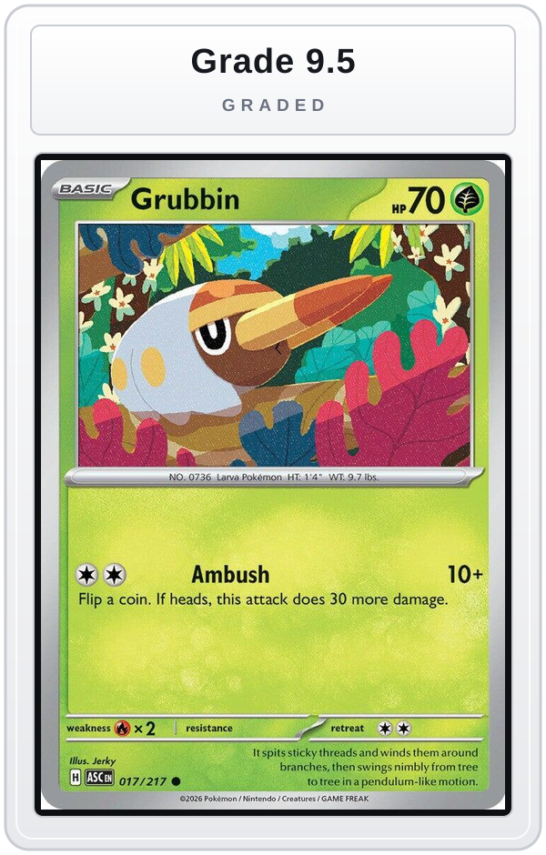 Graded - Grubbin — Grade 9.5 graded overlay