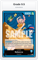 Graded - Rebecca (OP15-039) — Grade 9.5 graded overlay