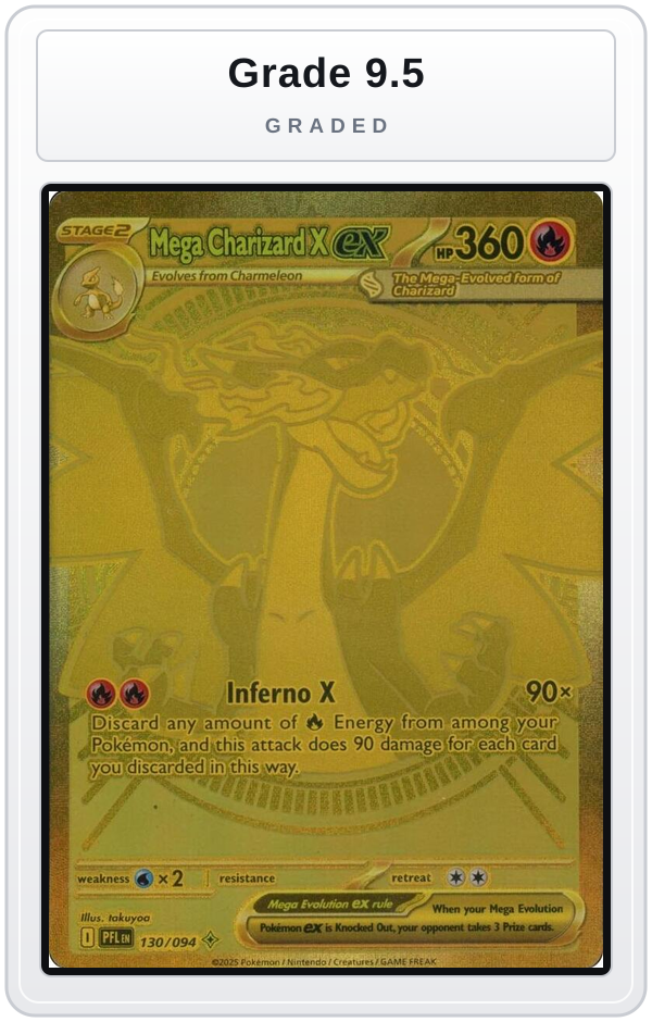 Graded - Mega Charizard X ex - 130/094 — Grade 9.5 graded overlay
