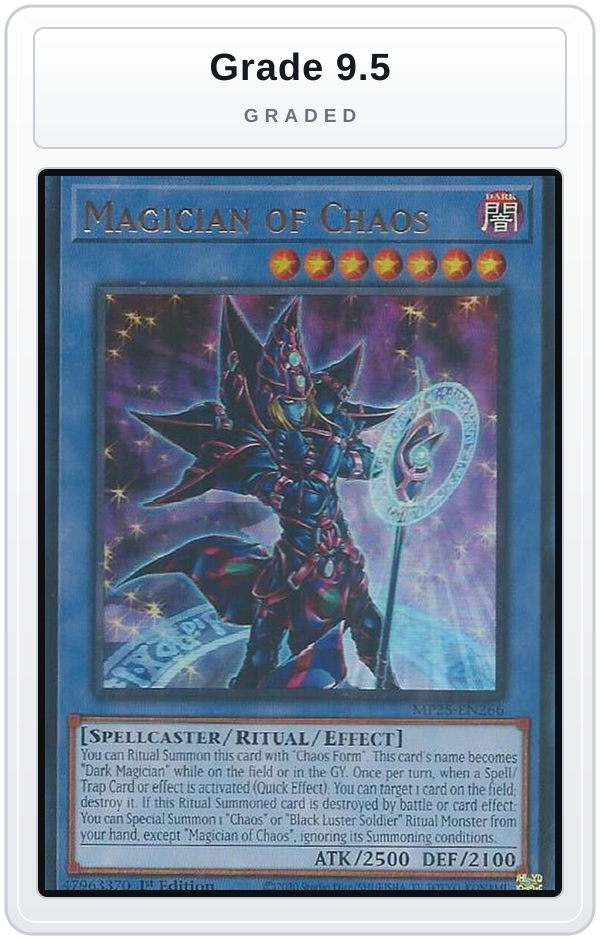 Graded - Magician of Chaos — Grade 9.5 graded overlay