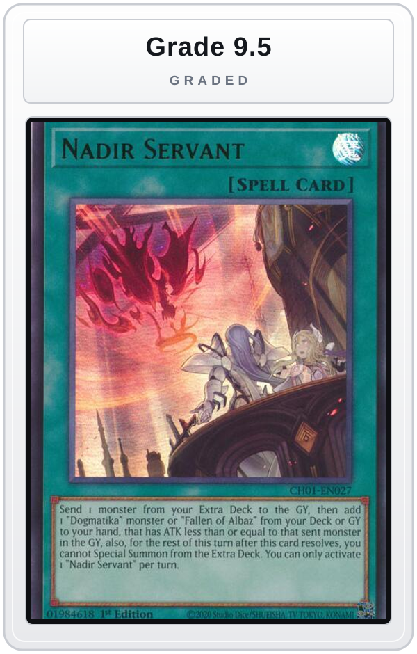 Graded - Nadir Servant — Grade 9.5 graded overlay