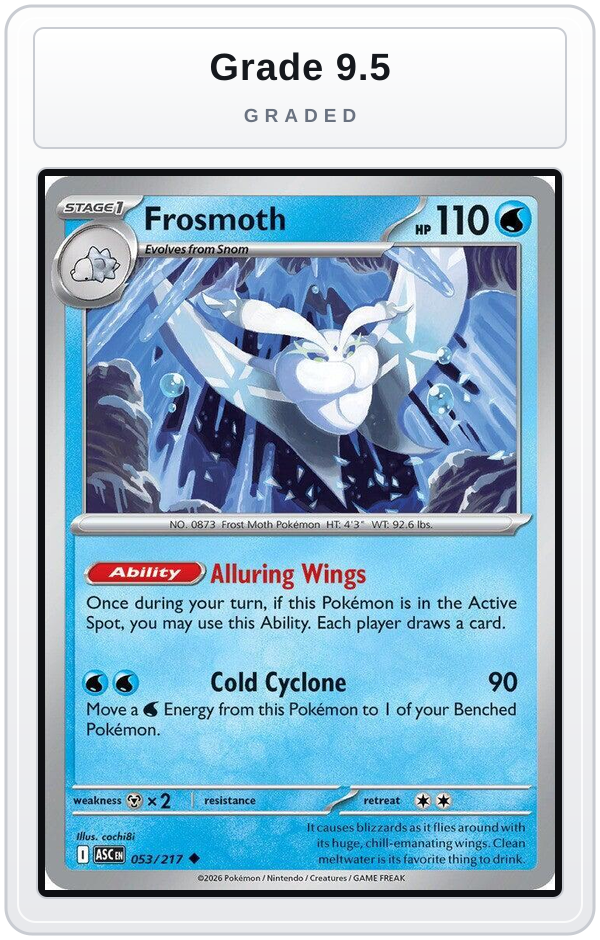 Graded - Frosmoth — Grade 9.5 graded overlay