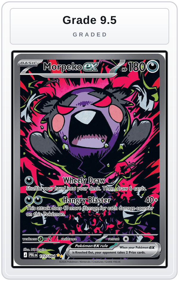 Graded - Morpeko ex - 117/084 — Grade 9.5 graded overlay