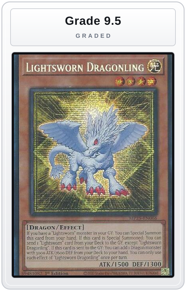 Graded - Lightsworn Dragonling — Grade 9.5 graded overlay