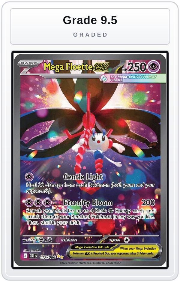 Graded - Mega Floette ex - 117/086 — Grade 9.5 graded overlay