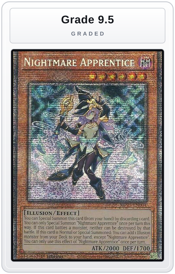 Graded - Nightmare Apprentice — Grade 9.5 graded overlay