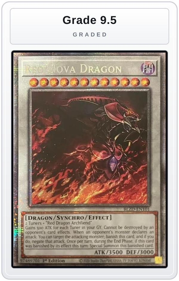 Graded - Red Nova Dragon (Starlight Rare) — Grade 9.5 graded overlay