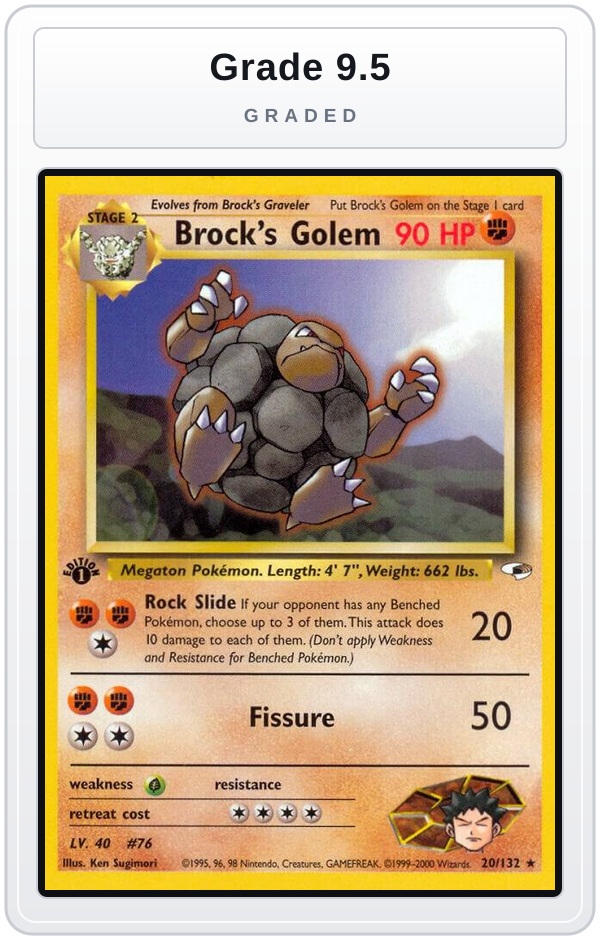 Graded - Brock's Golem — Grade 9.5 graded overlay