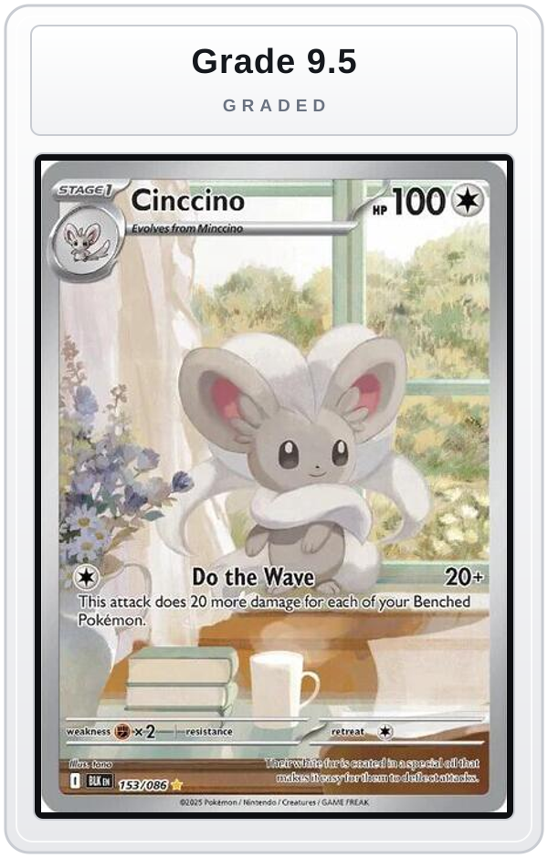 Graded - Cinccino - 153/086 — Grade 9.5 graded overlay