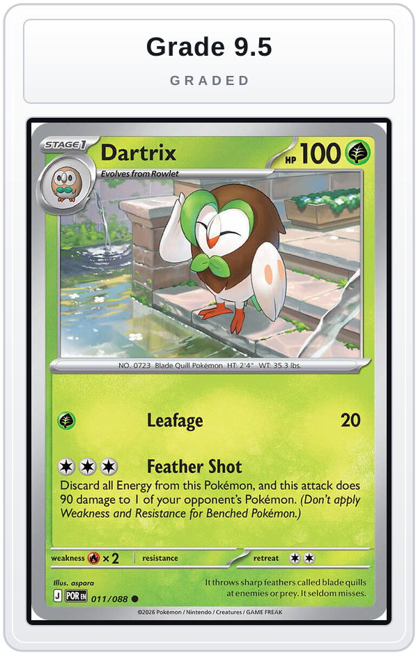Graded - Dartrix — Grade 9.5 graded overlay