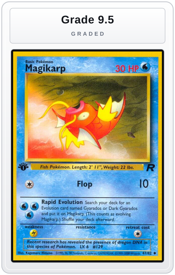 Graded - Magikarp — Grade 9.5 graded overlay