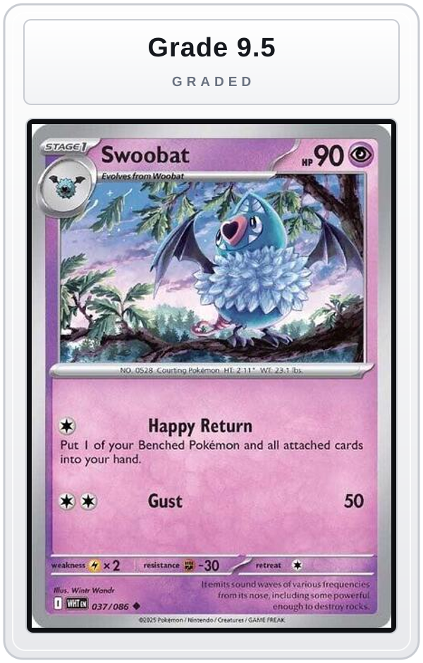 Graded - Swoobat — Grade 9.5 graded overlay