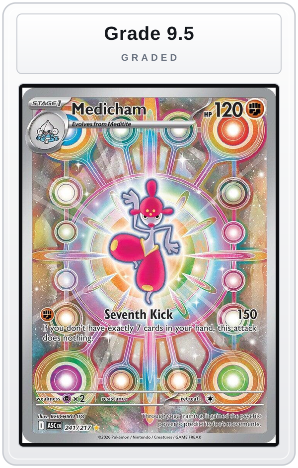 Graded - Medicham - 241/217 — Grade 9.5 graded overlay