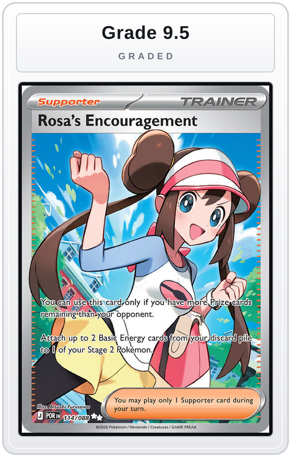 Graded - Rosa's Encouragement - 114/088 — Grade 9.5 graded overlay