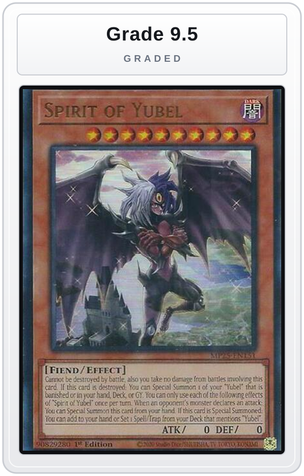 Graded - Spirit of Yubel — Grade 9.5 graded overlay