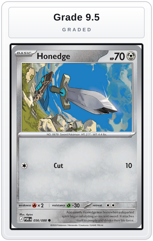 Graded - Honedge — Grade 9.5 graded overlay