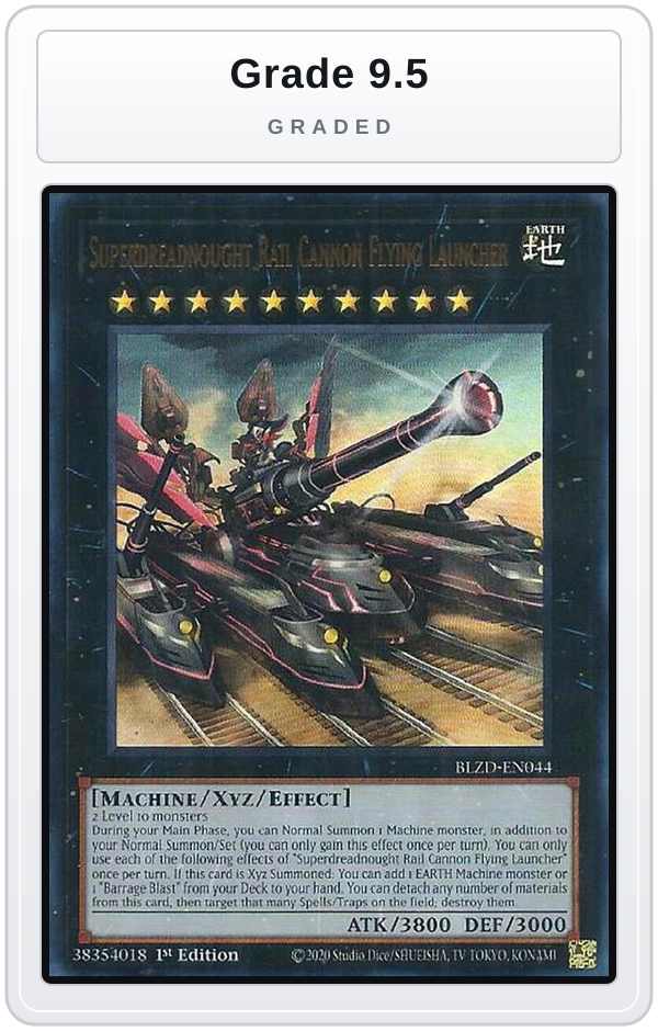 Graded - Superdreadnought Rail Cannon Flying Launcher — Grade 9.5 graded overlay