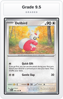 Graded - Delibird - 105/132 — Grade 9.5 graded overlay