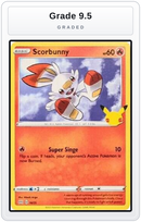 Graded - Scorbunny - 16/25 — Grade 9.5 graded overlay