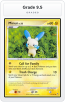 Graded - Minun — Grade 9.5 graded overlay