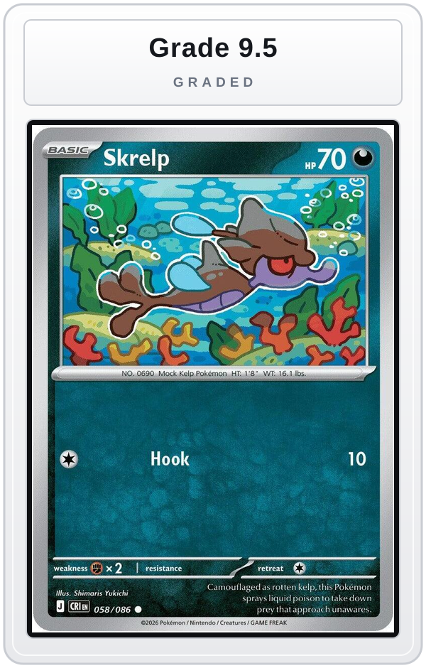 Graded - Skrelp — Grade 9.5 graded overlay